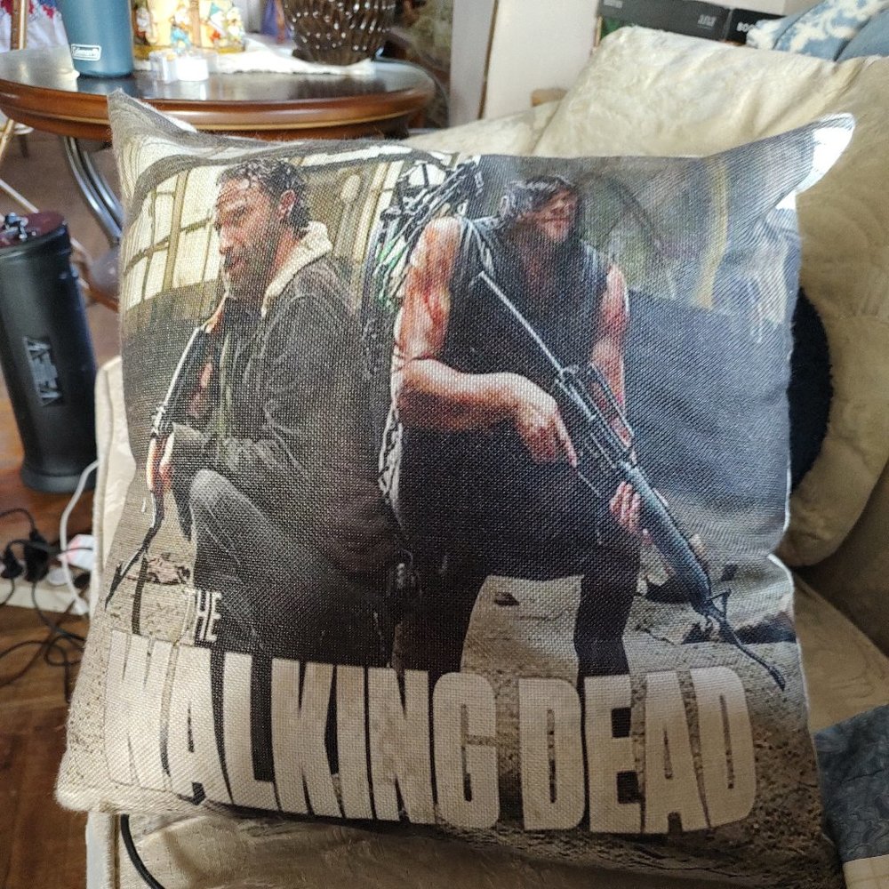 Walking dead throw pillow